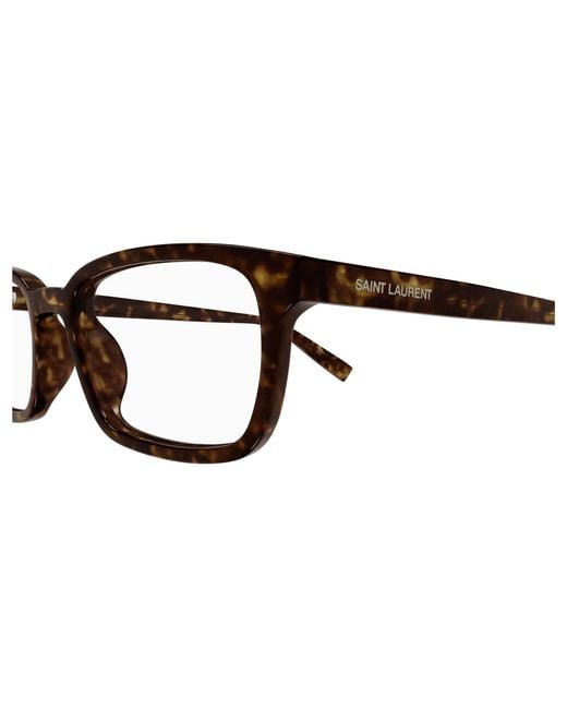 Saint Laurent Black Sl 671 002 Optical Frames Acetate Transparent Squared