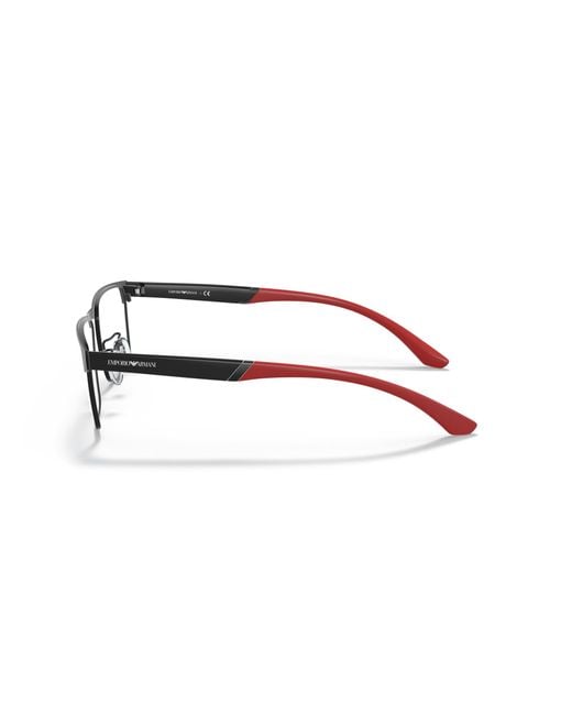 Emporio Armani Black Ea1124 3001 Optical Frames Metal Transparent Pillow Normal for men