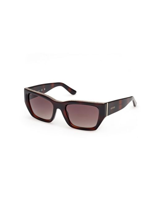 Guess Black Gu00293 52F Sunglasses Injected Squared Normal