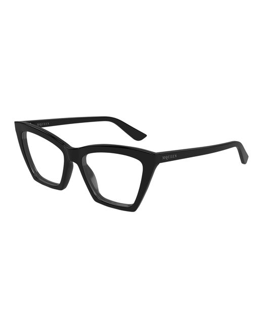 McQueen Black Am0536O 001 Optical Frames Acetate Transparent Cat Eye