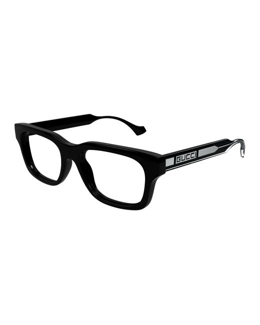 Gucci Black Gg1731O 001 Optical Frames Acetate Transparent Squared for men