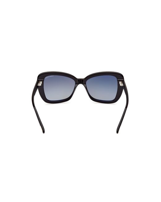 Tom Ford Black Ft1008 Maeve 01B Sunglasses Acetate Butterfly Normal Shaded