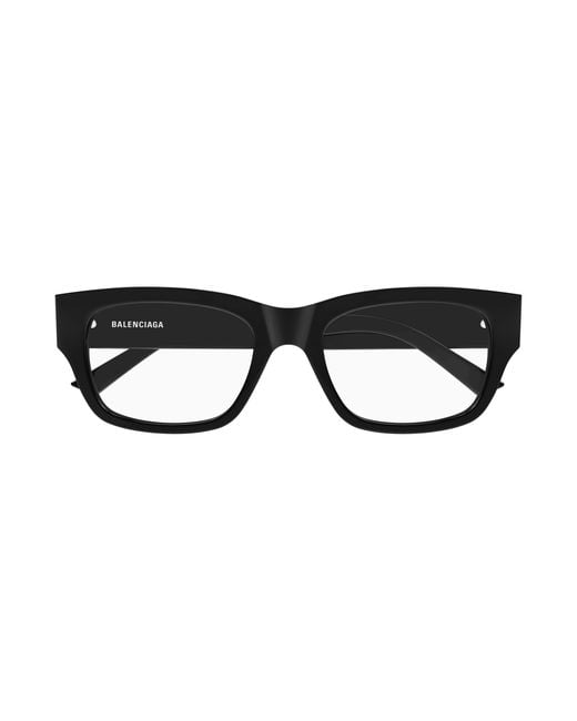 Balenciaga Black Bb0450O 001 Optical Frames Acetate Transparent Squared for men