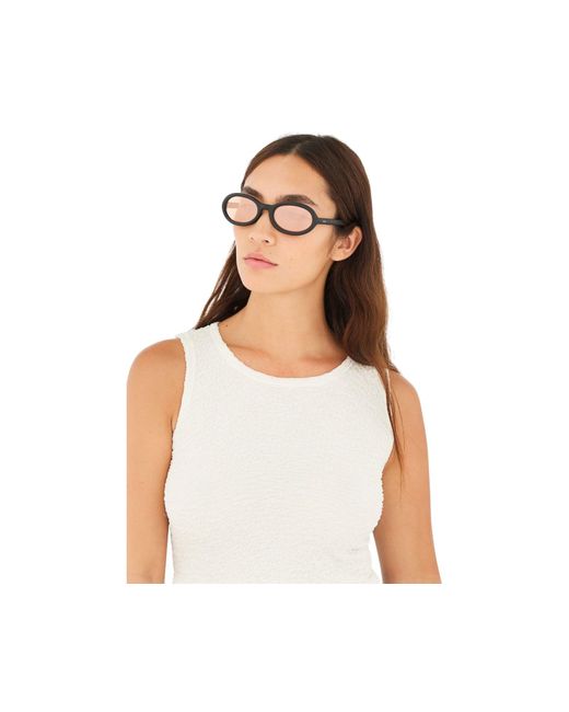 Retrosuperfuture Black Vvr Cherry Matte Sunglasses Acetate Geometric