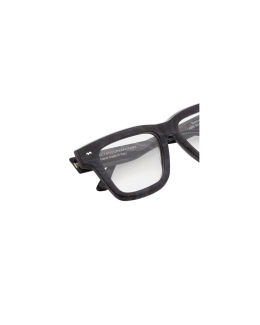 Retrosuperfuture Black 49N Numero 116 Roccia Optical Frames Acetate Squared