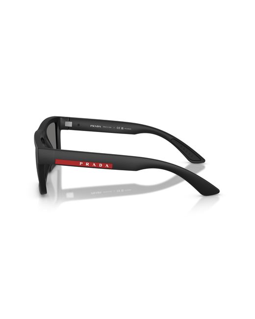 Prada Linea Rossa Black Ps A07S 1Bo02G Sunglasses Injected Squared Polarized for men