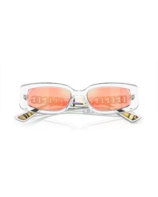 Dolce & Gabbana Black Dg4445 31336Q Sunglasses Acetate Cat Eye Normal Mirror