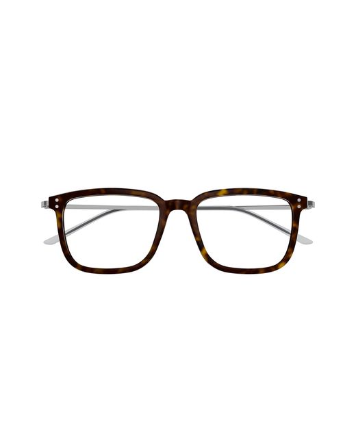 Gucci Black Gg1709O 006 Optical Frames Acetate Transparent Squared for men