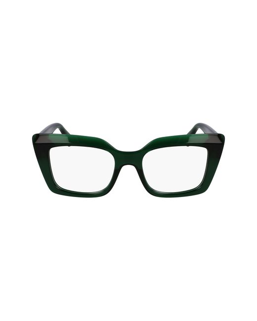 Ferragamo Green Sf3008 317 Optical Frames Acetate Squared Normal