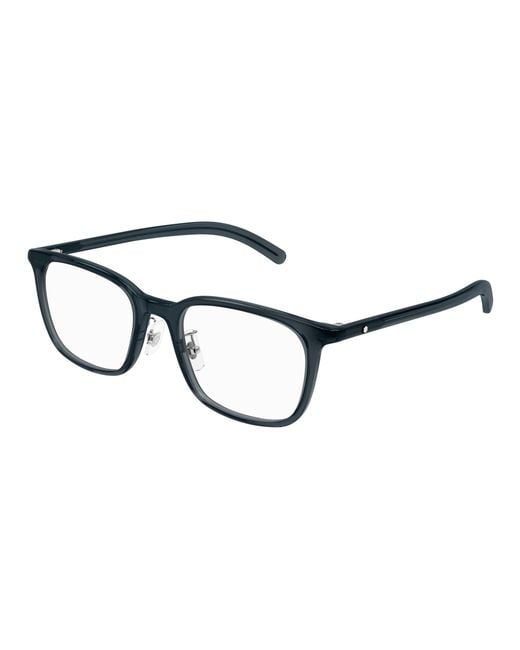Montblanc Black Mb0418Oj 002 Optical Frames Transparent Squared for men