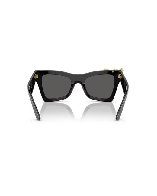 Dolce & Gabbana Black Dg4434 501/87 Sunglasses Acetate Cat Eye Normal