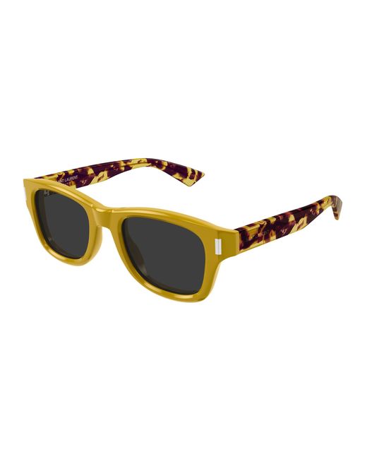 Saint Laurent Black Sl 801 004 Sunglasses Acetate Round for men
