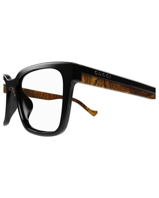Gucci Black Gg1306Oa 001 Optical Frames Plastic Squared for men