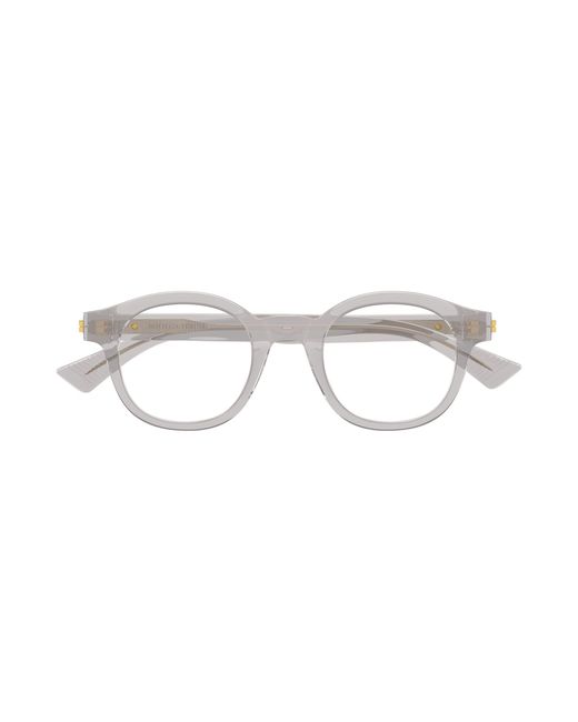 Bottega Veneta Black Bv1413O 003 Optical Frames Acetate Transparent Round for men