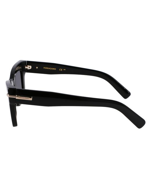 Ferragamo Black Sf2031S 001 Sunglasses Acetate Squared Normal