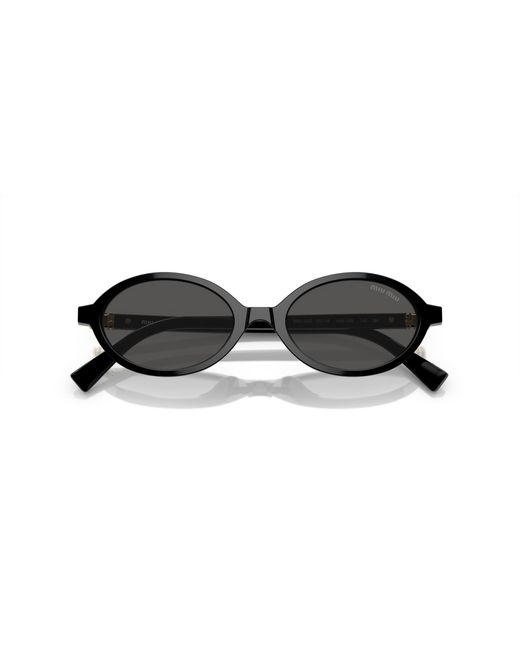 Miu Miu Black Mu 04Zs 1Ab5S0 Sunglasses Acetate Round Normal