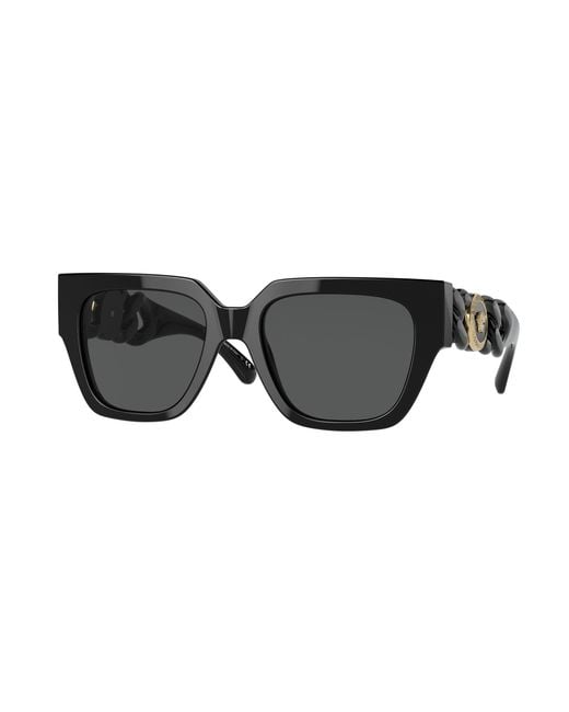 Versace Black Ve4409 Gb1/87 Sunglasses Acetate Squared Normal