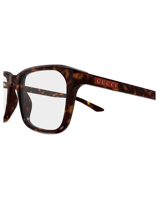 Gucci Black Gg2081O 006 Optical Frames Acetate Transparent Squared for men
