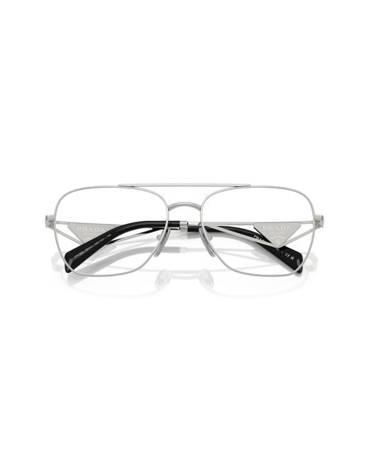 Prada Black Pr B50V 1Bc1O1 Optical Frames Steel Pilot Normal