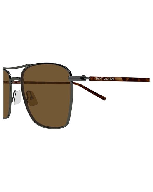 Saint Laurent Black Sl 866 004 Sunglasses Metal Pilot