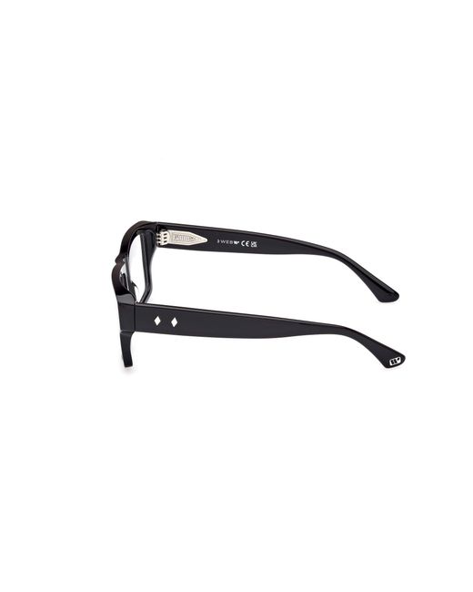 Web Black We5415 001 Optical Frames Acetate Squared Normal for men