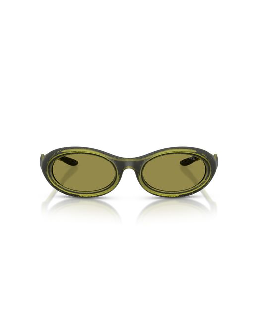 DIESEL Green Dl3011U 511/Cb Sunglasses Injected Round Normal