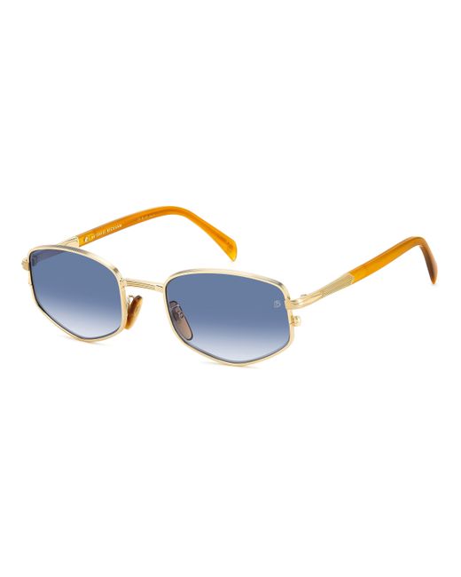 David Beckham Black Db 1129/S F6W/08 Sunglasses Metal Geometric Shaded for men