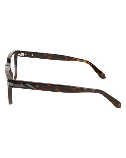Ferragamo Black Sf3044 242 Optical Frames Acetate Squared Normal for men