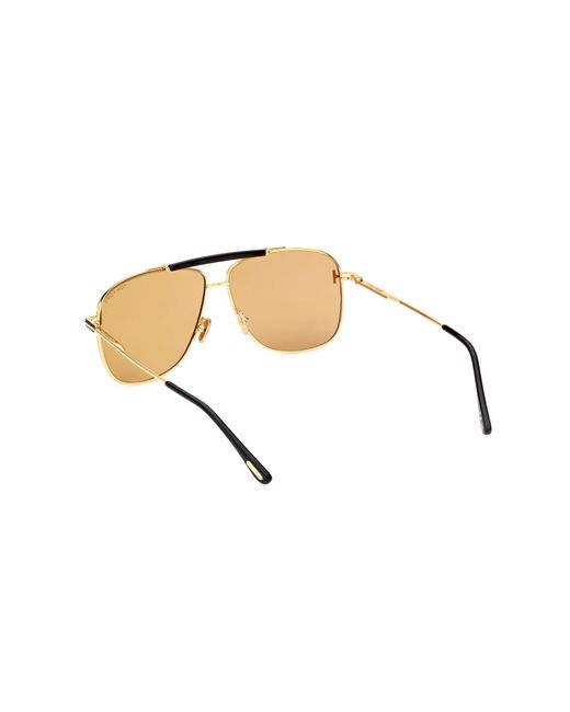 Tom Ford Black Ft1017 Jaden 30E Sunglasses Metal Squared Normal for men
