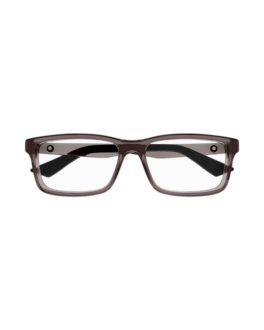 Montblanc Black Mb0402O 003 Optical Frames Injected Transparent Squared for men