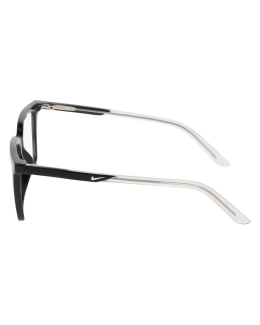 Nike Black 7064 001 Optical Frames Squared Normal