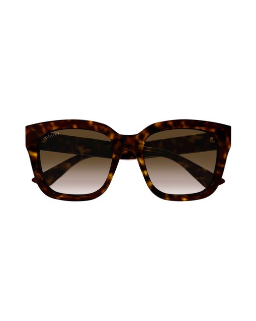Gucci Black Gg1338S 003 Sunglasses Plastic Squared Shaded