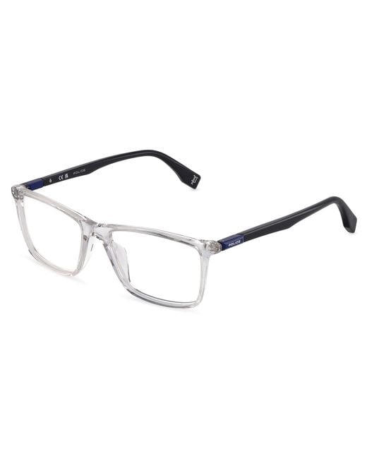 Police Black Vplr58 Playmaker 1 880Y Optical Frames Acetate Squared for men