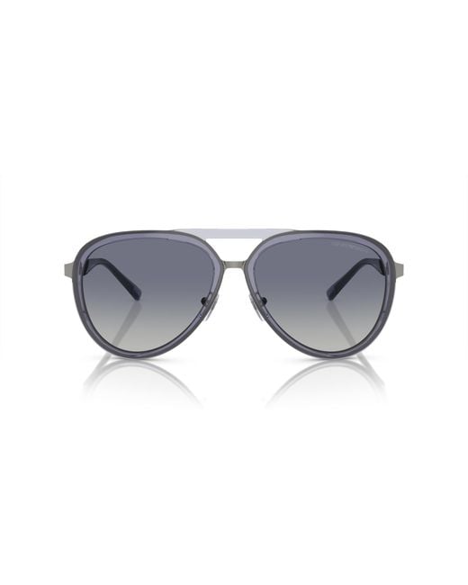 Emporio Armani Black Ea2145 33584L Sunglasses Metal Pilot Normal Shaded for men
