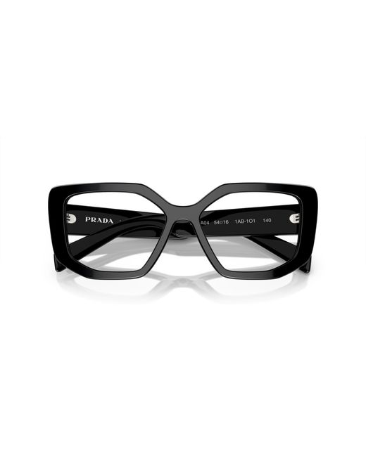Prada Black Pr A04V 1Ab1O1 Optical Frames Acetate Transparent Geometric Normal