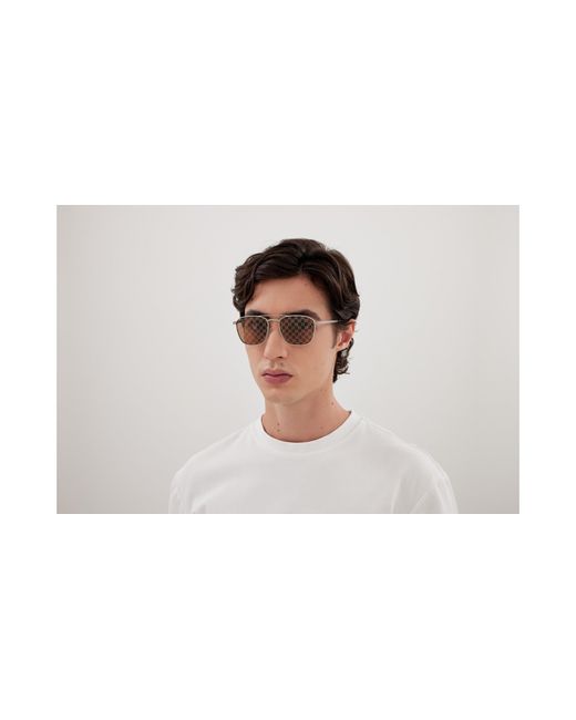 Gucci Black Gg1881S 004 Sunglasses Metal Squared for men