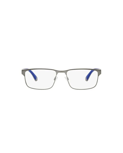 Emporio Armani Black Ea1105 L3095 Optical Frames Metal Transparent Squared Normal for men