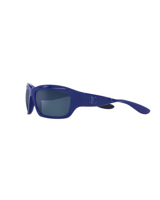 Dolce & Gabbana Blue Dg6191 309455 Sunglasses Injected Squared Mirrored Mirror