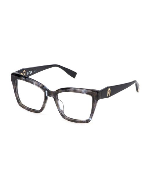 Furla Black Vfu823 96Ny Optical Frames Acetate Butterfly