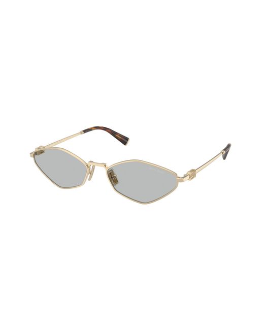 Miu Miu Black Mu 56Zs Zvn50K Sunglasses Metal Geometric Normal