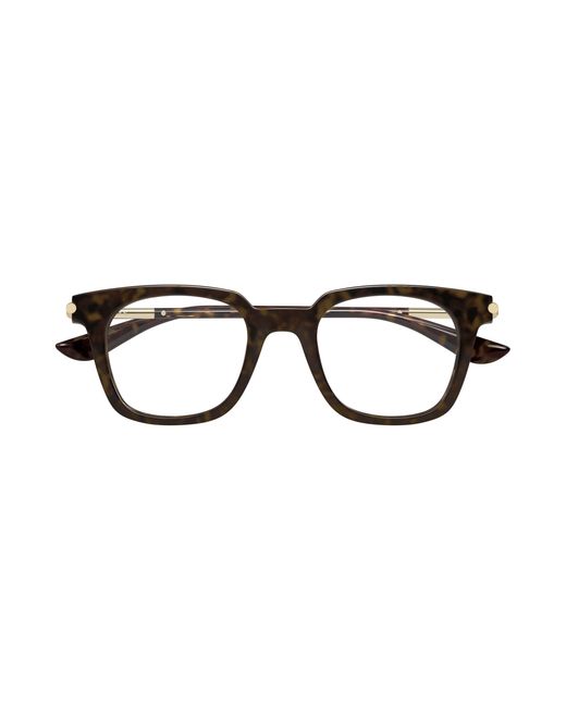 McQueen Black Am0521O 002 Optical Frames Acetate Transparent Squared
