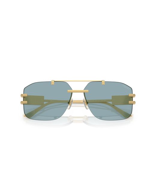 Versace Black Ve2275 100280 Sunglasses Metal Geometric Normal for men
