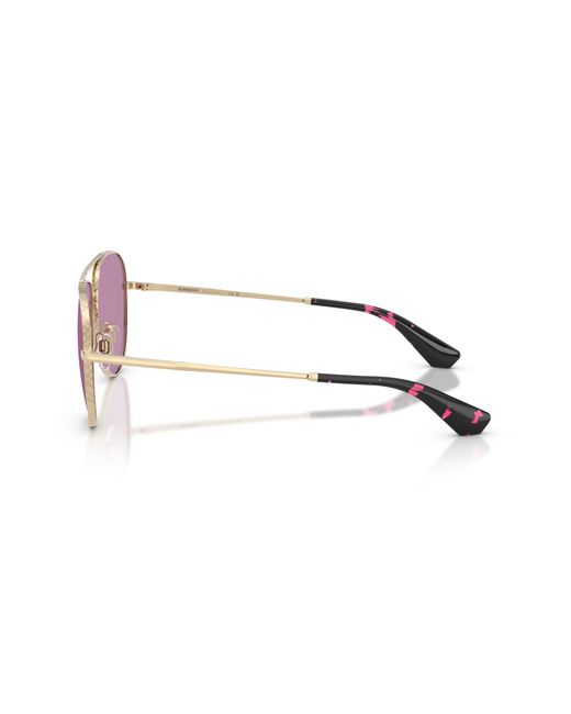 Burberry Purple Be3172 110969 Sunglasses Metal Pilot Normal