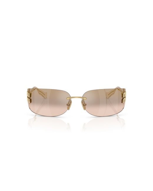 Miu Miu Black Mu A51S 5Ak20P Sunglasses Metal Squared Normal Mirror