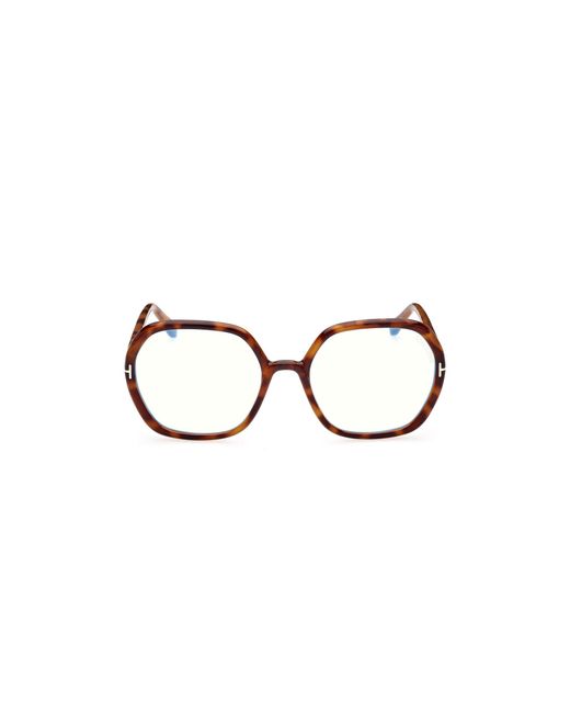 Tom Ford Black Ft5814-B 053 Optical Frames Injected Geometric Normal