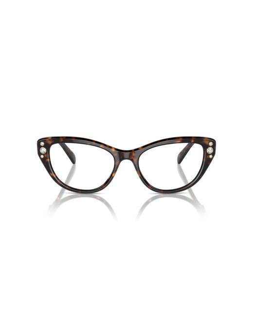 Swarovski Black Sk2023 1002 Optical Frames Acetate Transparent Cat Eye Normal