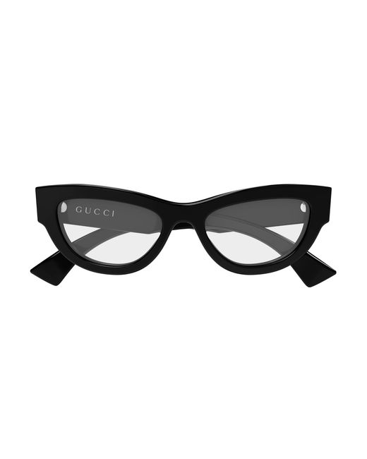 Gucci Black Gg1836O 004 Optical Frames Acetate Transparent Cat Eye
