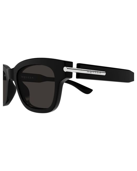 McQueen Black Am0497S 001 Sunglasses Acetate Squared