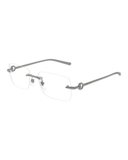 Gucci Black Gg1703O 001 Optical Frames Metal Squared for men