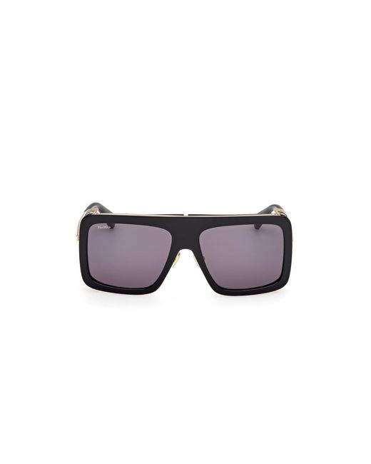 Max Mara Black Mm0119 Jean 01A Sunglasses Acetate Smoke Squared Normal